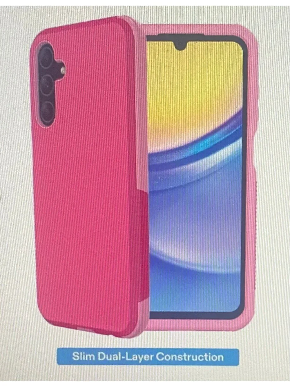 Onn Slim Rugged Case for Samsung Galaxy A15 5G Pink